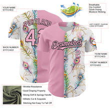 Load image into Gallery viewer, Custom White Light Pink-Black 3D Pattern Design Vintage Tattoos Authentic Baseball Jersey