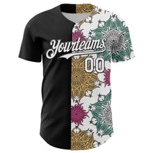 Load image into Gallery viewer, Custom Black White 3D Pattern Design Vintage Tattoos Authentic Baseball Jersey