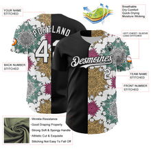 Load image into Gallery viewer, Custom Black White 3D Pattern Design Vintage Tattoos Authentic Baseball Jersey