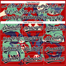 Load image into Gallery viewer, Custom Red Black-White 3D Halloween Authentic Baseball Jersey