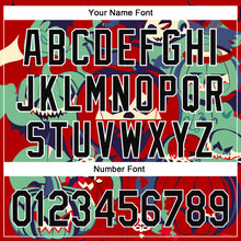 Load image into Gallery viewer, Custom Red Black-White 3D Halloween Authentic Baseball Jersey