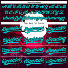 Load image into Gallery viewer, Custom Black Lakes Blue-Green 3D Halloween Authentic Baseball Jersey