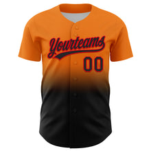 Load image into Gallery viewer, Custom Bay Orange Black-Fire Red 3D Halloween Authentic Baseball Jersey