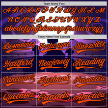 Load image into Gallery viewer, Custom Purple Orange-Black 3D Halloween Authentic Baseball Jersey