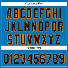 Load image into Gallery viewer, Custom Blue Brown-Bay Orange 3D Halloween Authentic Baseball Jersey