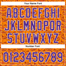 Load image into Gallery viewer, Custom Bay Orange Purple-White 3D Halloween Authentic Baseball Jersey