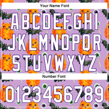 Load image into Gallery viewer, Custom Light Purple White-Purple 3D Halloween Authentic Baseball Jersey