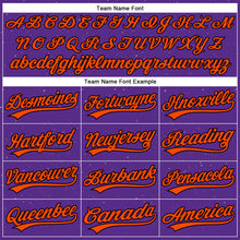 Load image into Gallery viewer, Custom Purple Orange-Black 3D Halloween Authentic Baseball Jersey