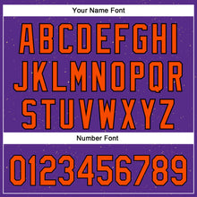 Load image into Gallery viewer, Custom Purple Orange-Black 3D Halloween Authentic Baseball Jersey