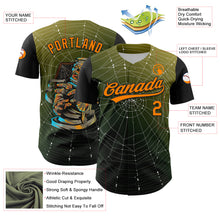 Load image into Gallery viewer, Custom Black Bay Orange 3D Halloween Authentic Baseball Jersey