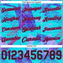 Load image into Gallery viewer, Custom Stitched Ice Blue Black-Hot Pink 3D Halloween Abstract Brush Stroke Sports Pullover Sweatshirt Hoodie