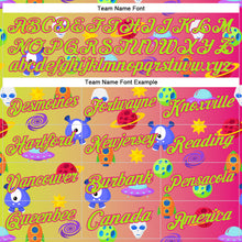 Load image into Gallery viewer, Custom Stitched Neon Green Hot Pink 3D Halloween Gradient Sports Pullover Sweatshirt Hoodie