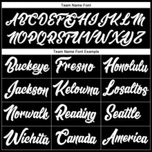 Load image into Gallery viewer, Custom Stitched Black White-Pink Line Sports Pullover Sweatshirt Hoodie