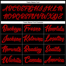 Load image into Gallery viewer, Custom Stitched Black Red-Kelly Green Line Sports Pullover Sweatshirt Hoodie