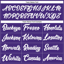 Load image into Gallery viewer, Custom Stitched Purple White-Gold Line Sports Pullover Sweatshirt Hoodie