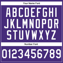 Load image into Gallery viewer, Custom Stitched Purple White-Orange Line Sports Pullover Sweatshirt Hoodie