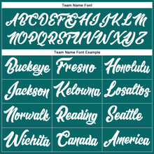 Load image into Gallery viewer, Custom Stitched Teal White-Red Line Sports Pullover Sweatshirt Hoodie