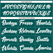 Load image into Gallery viewer, Custom Stitched Midnight Green White-Orange Line Sports Pullover Sweatshirt Hoodie