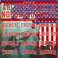 Load image into Gallery viewer, Custom Stitched Dark Purple Red-White 3D American Flag And Largemouth Bass Fish Fishing Sports Pullover Sweatshirt Hoodie