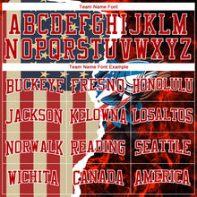 Load image into Gallery viewer, Custom Stitched Red White 3D American Flag And Largemouth Bass Fish Fishing Sports Pullover Sweatshirt Hoodie