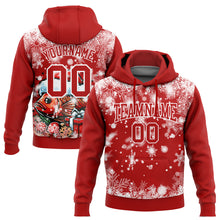 Load image into Gallery viewer, Custom Stitched Red White 3D Christmas Carp Fish Fishing Sports Pullover Sweatshirt Hoodie