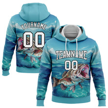 Load image into Gallery viewer, Custom Stitched Lakes Blue White-Black 3D Smallmouth Bass Fish Fishing Sports Pullover Sweatshirt Hoodie