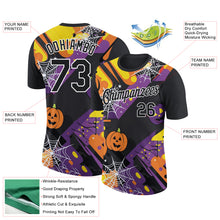 Load image into Gallery viewer, Custom Black Bay Orange-White 3D Halloween Performance T-Shirt