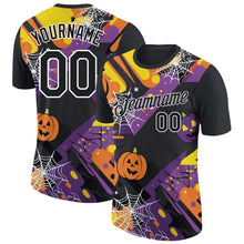 Load image into Gallery viewer, Custom Black Bay Orange-White 3D Halloween Performance T-Shirt
