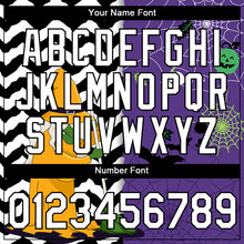 Load image into Gallery viewer, Custom Purple White-Black 3D Halloween Performance T-Shirt