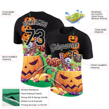 Load image into Gallery viewer, Custom Black White 3D Halloween Performance T-Shirt