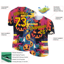 Load image into Gallery viewer, Custom Pink Gold-Black 3D Halloween Performance T-Shirt