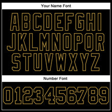 Load image into Gallery viewer, Custom Stitched Black Red-Old Gold 3D Pattern Design Gradient Square Shape Sports Pullover Sweatshirt Hoodie