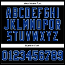 Load image into Gallery viewer, Custom Stitched Black Royal-Light Blue 3D Pattern Design Gradient Square Shape Sports Pullover Sweatshirt Hoodie