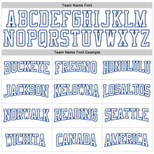 Load image into Gallery viewer, Custom Stitched White Royal 3D Pattern Design Gradient Square Shape Sports Pullover Sweatshirt Hoodie