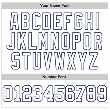 Load image into Gallery viewer, Custom Stitched White Navy 3D Pattern Design Gradient Square Shape Sports Pullover Sweatshirt Hoodie