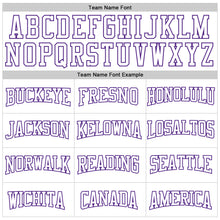 Load image into Gallery viewer, Custom Stitched White Purple 3D Pattern Design Gradient Square Shape Sports Pullover Sweatshirt Hoodie