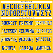 Load image into Gallery viewer, Custom Stitched Yellow Royal-White 3D Pattern Design Gradient Square Shape Sports Pullover Sweatshirt Hoodie