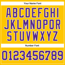 Load image into Gallery viewer, Custom Stitched Yellow Purple-White 3D Pattern Design Gradient Square Shape Sports Pullover Sweatshirt Hoodie