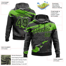 Load image into Gallery viewer, Custom Stitched Black Aurora Green 3D Pattern Design Torn Paper Style Sports Pullover Sweatshirt Hoodie