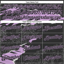 Load image into Gallery viewer, Custom Stitched Black Light Purple 3D Pattern Design Torn Paper Style Sports Pullover Sweatshirt Hoodie