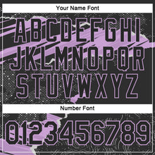 Load image into Gallery viewer, Custom Stitched Black Light Purple 3D Pattern Design Torn Paper Style Sports Pullover Sweatshirt Hoodie