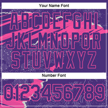 Load image into Gallery viewer, Custom Stitched Purple Pink 3D Pattern Design Torn Paper Style Sports Pullover Sweatshirt Hoodie