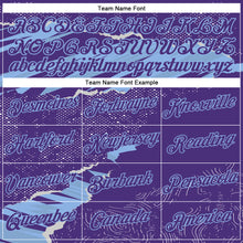 Load image into Gallery viewer, Custom Stitched Purple Light Blue 3D Pattern Design Torn Paper Style Sports Pullover Sweatshirt Hoodie