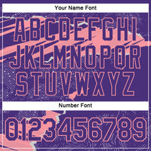 Load image into Gallery viewer, Custom Stitched Purple Medium Pink 3D Pattern Design Torn Paper Style Sports Pullover Sweatshirt Hoodie