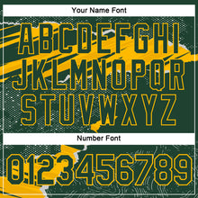 Load image into Gallery viewer, Custom Stitched Green Gold 3D Pattern Design Torn Paper Style Sports Pullover Sweatshirt Hoodie