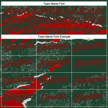 Load image into Gallery viewer, Custom Stitched Green Red 3D Pattern Design Torn Paper Style Sports Pullover Sweatshirt Hoodie