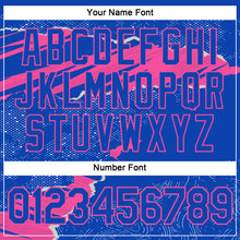 Load image into Gallery viewer, Custom Stitched Thunder Blue Pink 3D Pattern Design Torn Paper Style Sports Pullover Sweatshirt Hoodie