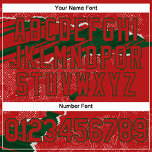 Load image into Gallery viewer, Custom Stitched Red Green 3D Pattern Design Torn Paper Style Sports Pullover Sweatshirt Hoodie