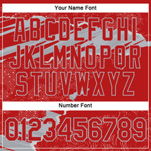 Load image into Gallery viewer, Custom Stitched Red Gray 3D Pattern Design Torn Paper Style Sports Pullover Sweatshirt Hoodie