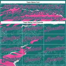 Load image into Gallery viewer, Custom Stitched Teal Pink 3D Pattern Design Torn Paper Style Sports Pullover Sweatshirt Hoodie